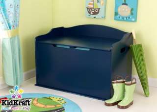 KidKraft Austin Wood Toy Box Chest & Bench   Blueberry  