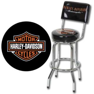 Nuevos barra de Harley Davidson y taburete de bar escudo con respaldo