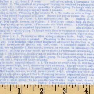  44 Wide Baby Business Dictionary Blue/White Fabric By 