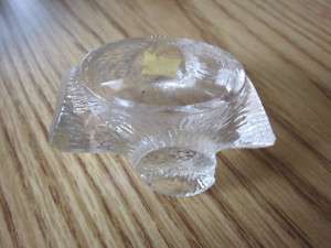 ANTIQUE DECORATIVE LOG WOOD DESIGN OPEN SALT DISH GLASS  