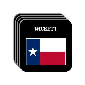  US State Flag   WICKETT, Texas (TX) Set of 4 Mini Mousepad 