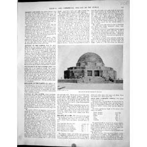Collier Antique Print 1936 Adler Planetarium Chicago Switzerland 
