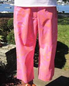 LILLY PULITZER Conch Pink Fruit Capri Pant Size 12P NWT  
