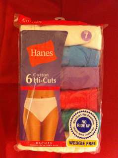 Hanes Womens 100% Cotton Hi Cut Briefs, No Ride Up, Many Sizes 