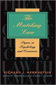 Matching Law, (067400177X), Richard J. Herrnstein, Textbooks   Barnes 