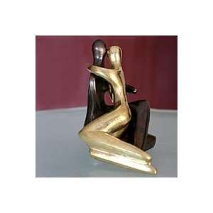  NOVICA Bronze sculpture, Love