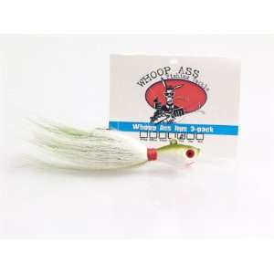  WhoopAss 1 oz Shad/Olive Bucktail Jig 3 Pack Sports 