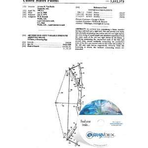 NEW Patent CD for ARCHERY BOW WITH VARIABLE STRENGTH ADJUSTING MEANS