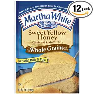 Martha White Sweet Yellow Honey Made with Whole Grains Cornbread and 