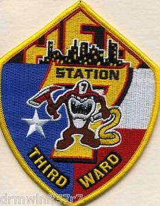 Houston, TX Station 7 Third Ward TAZ fire patch  