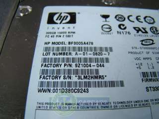 Qty 10 HP Fibre Channel Hard Drives 300GB 15K 416728 001  