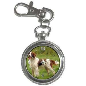  Red & White Setter Key Chain Pocket Watch N0749 