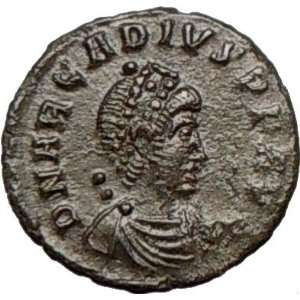  ARCADIUS 388AD Authentic Ancient Roman Coin Victory CHI 