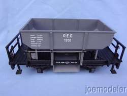 LGB 4041G GRAY OEG HOPPER CAR STEEL AXLES W/YELLOW BOX $ .99 NR 