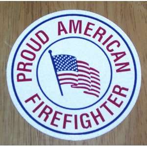    Proud American Firefighter Decal / Bumper Sticker Automotive