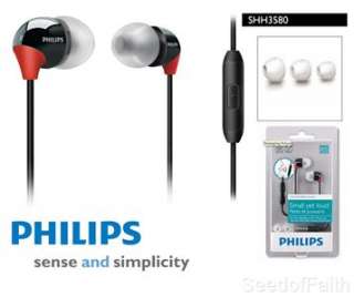 philips in ear headset built in mic SHH3580 for iPhone Samsumg HTC 