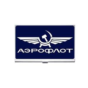  AEROFLOT SOVIET AIRLINES Business Card Holder Everything 