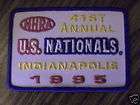 NHRA 41ST ANNUAL U.S.NATIONALS INDIANAPOLIS 1995 PATCH