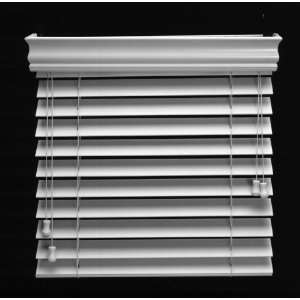  LouverView 2 White Basswood Window Blinds, 59.5 x 74 