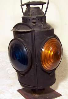PIPER CNR Canadian National Railroad Railway LANTERN with 4 Lens blue 