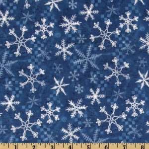  44 Wide The Spirit Of The Season Snowflakes Blue Fabric 