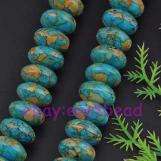 FREE SHIP 60pcs Turquoise Rondelle Beads ES4365 7mm  
