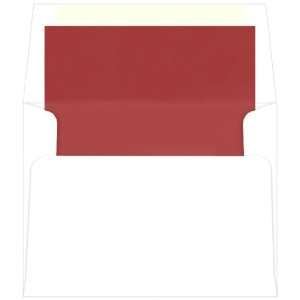  A2 Lined Envelopes   White Red Lined (50 Pack) Arts 