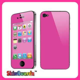 Hot Pink Vinyl Case Decal Skin Cover Apple iPhone 4 / 4s / Verizon 