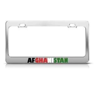 Afghanistan Flag Country license plate frame Stainless Metal Tag 