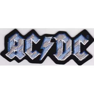  AC/DC Rock Music Patch   Blue and Silver 