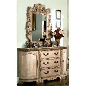  YT Furniture Cannes Dresser and Mirror (Whitewash)