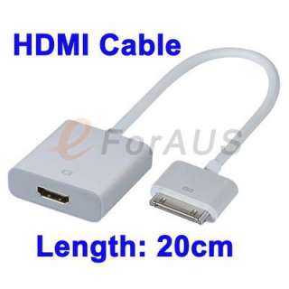   Connector To HDMI Cable Adapter for iPad iPhone 3G S 4 4S TV Projector