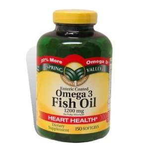  Spring Valley   Fish Oil Omega 3, 1200 mg, 150 Softgels 