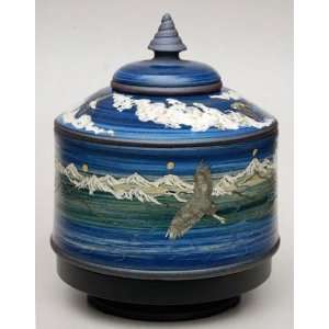   Cremation Urn Prayer Wheel Peace of Wild Things Patio, Lawn & Garden
