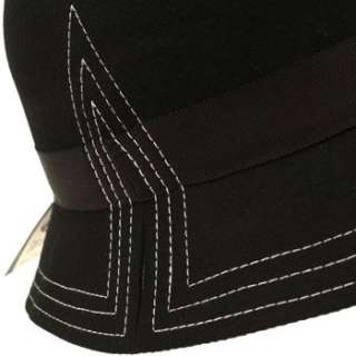 San Diego Hat Co Wool Stitch Winter Cloche Bucket Black  