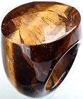 Sz 9.5 Natural tigers eye handmade ring jewelry D527