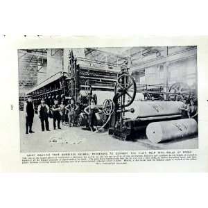    c1920 MACHINERY PAPER MAKING ROLLS NEWFOUNDLAND