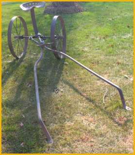 Antique Horsedrawn Implement Cart Steel Wheel Disk Plow  