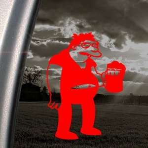  The Simpsons Red Decal Barney Gumble Beer Window Red 