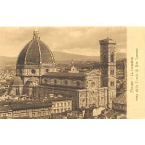 1910 Vintage Postcard The Cathedral   Duomo   Florence Italy