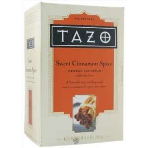 Tazo Tea, Tea, Herbal, Sweet Cinnamon Spice, 20 Bag (Pack of 6 