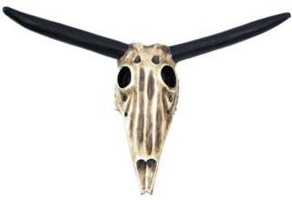 Hand Carved Wooden Steer Skull Wall Hanging Cow  
