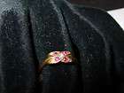FINE RETRO ROSE GOLD 40s RUBY DIAMOND RUBIES BOW RING  