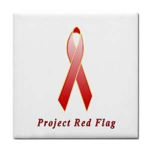 Project Red Awareness Ribbon Tile Trivet