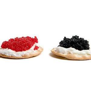 Red + Black Caviar  sampler taster   1.75 oz/50 gr, each flavor