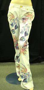 NWT VIVIA Embroidered Straight Leg Jeans Pants 8 $544  