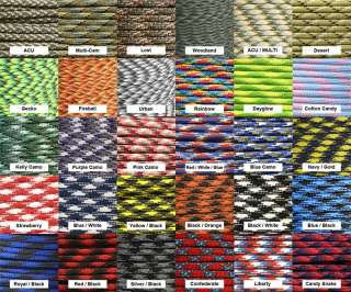 550 paracord parachute cord Mil Spec Type III 7 Strand   10ft 20ft 