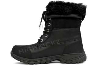 UGG Australia Butte 5521 BLK Black New Mens Winter Fur Boots Shoes 