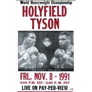   Boxing Fight 1991 14 x 22 Vintage Style Poster 