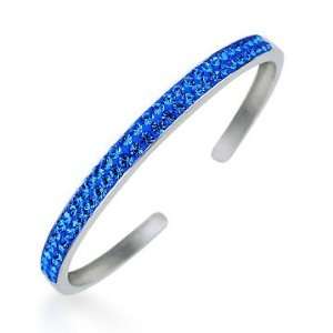   Sapphire Straight Line Bracelet. Made with Swarovski Elements Jewelry